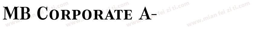 MB Corporate A字体转换